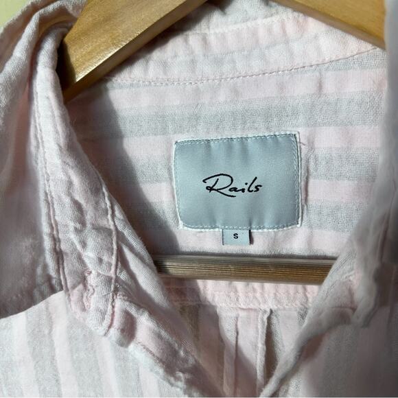 Rails Charli Striped Button-Up Women’s Top Size Small - Picture 9 of 11
